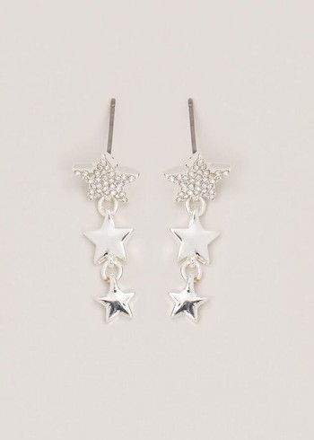 Phase Eight Silver Plated Star Drop Jewellery Silver Canada | DORYWQ-194